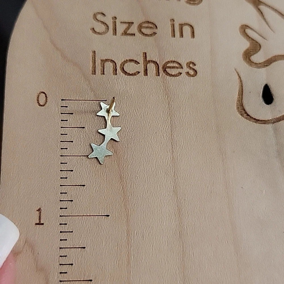 🔥LAST PAIR🔥 STAR TRIO CLIMBER STYLE EARRINGS - Picture 5 of 6